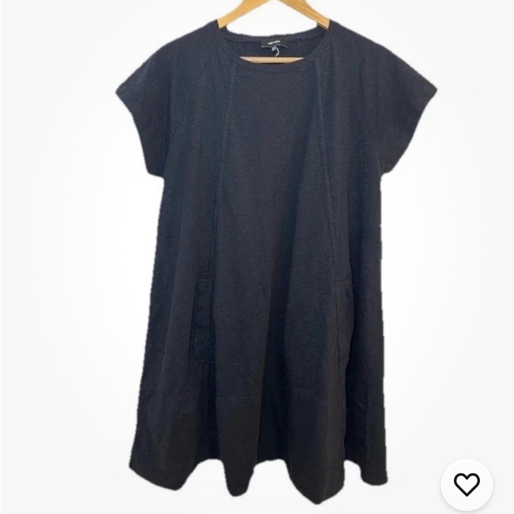 Me+Em Slub Jersey Raglan Seam Dress Black Pockets Oversized Women’s Plus Size 14